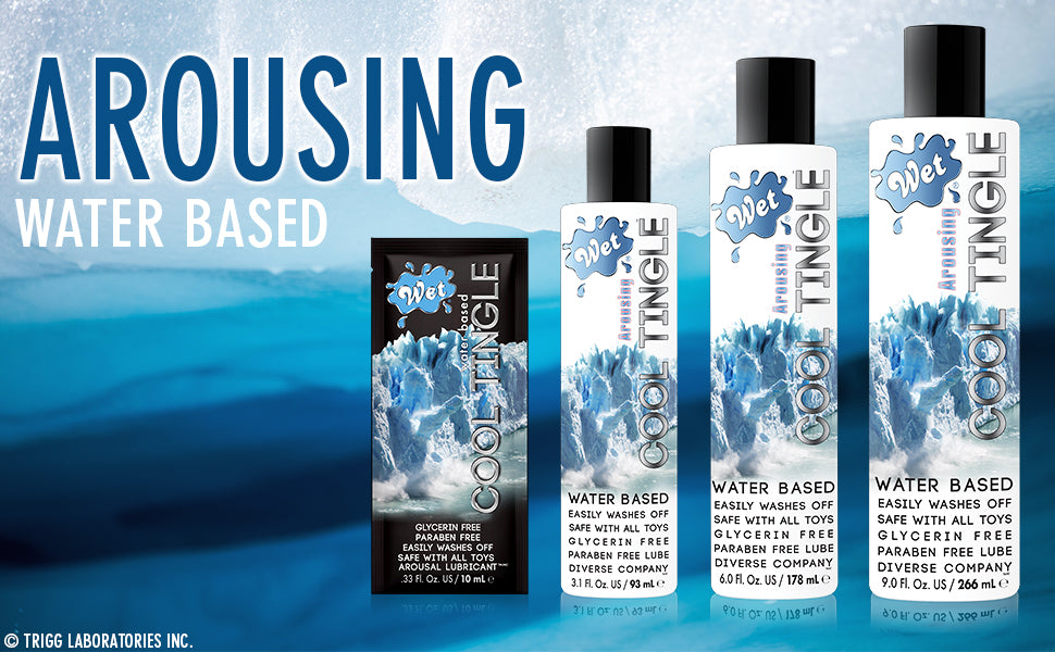 Cooling sensation lubes for ultimate pleasure - foreplay or full on action Wet Cool Tingle lubrication is there to intensify your experience and increase the arousal with its cooling tingle.